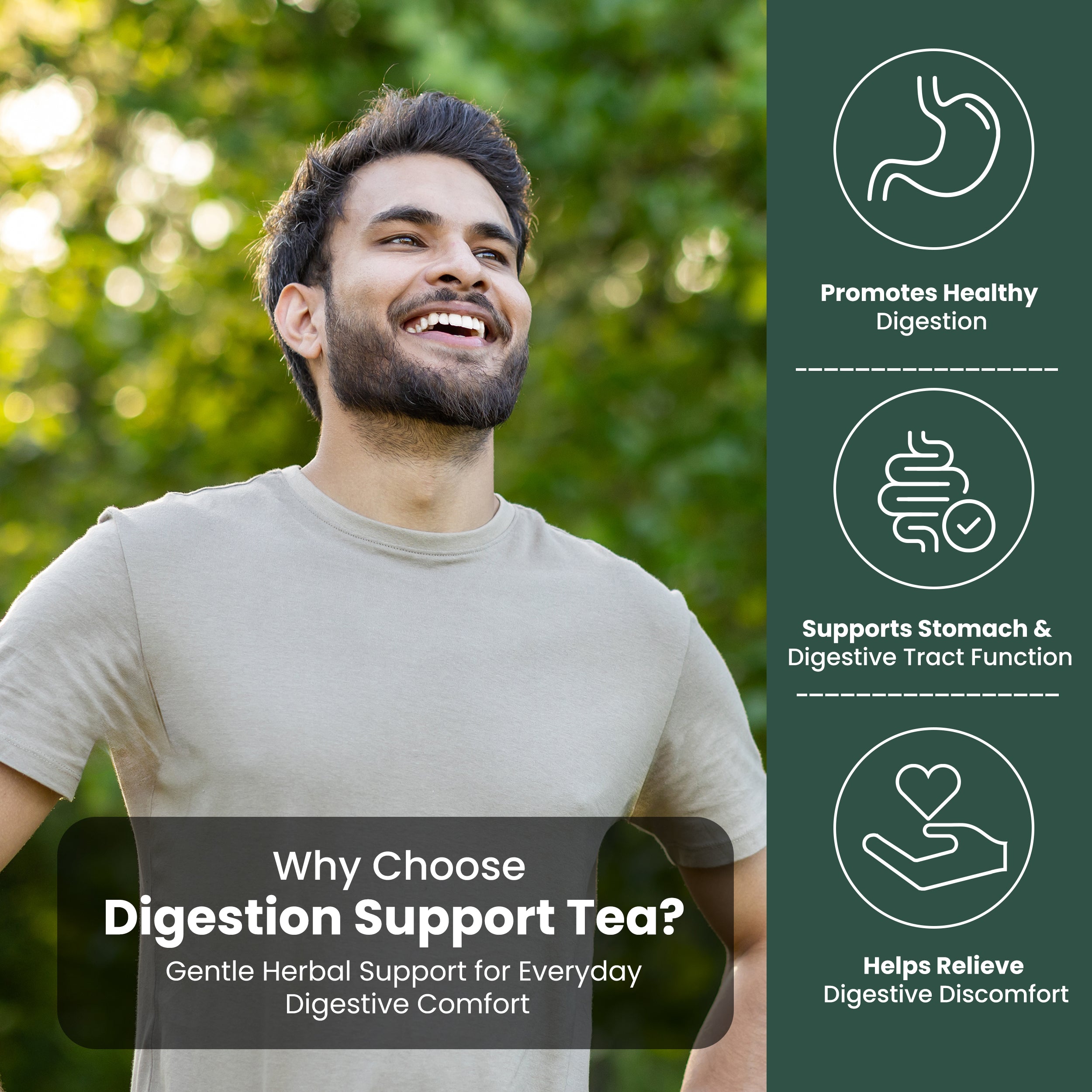 Digestion Support Tea - 20 Tea Bags - Herbal Tea for Healthy Digestion & Digestive Comfort