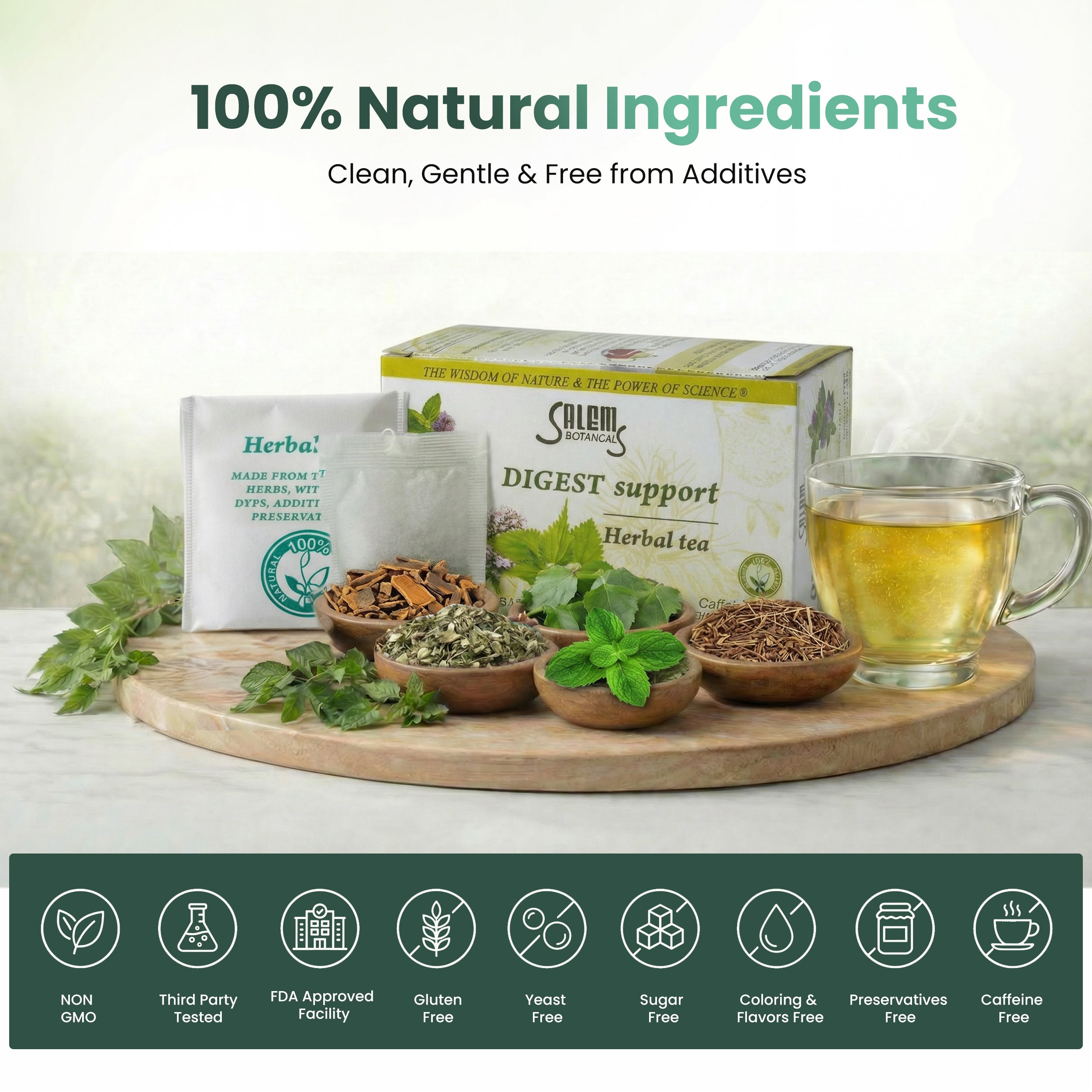 Digestion Support Tea - 20 Tea Bags - Herbal Tea for Healthy Digestion & Digestive Comfort