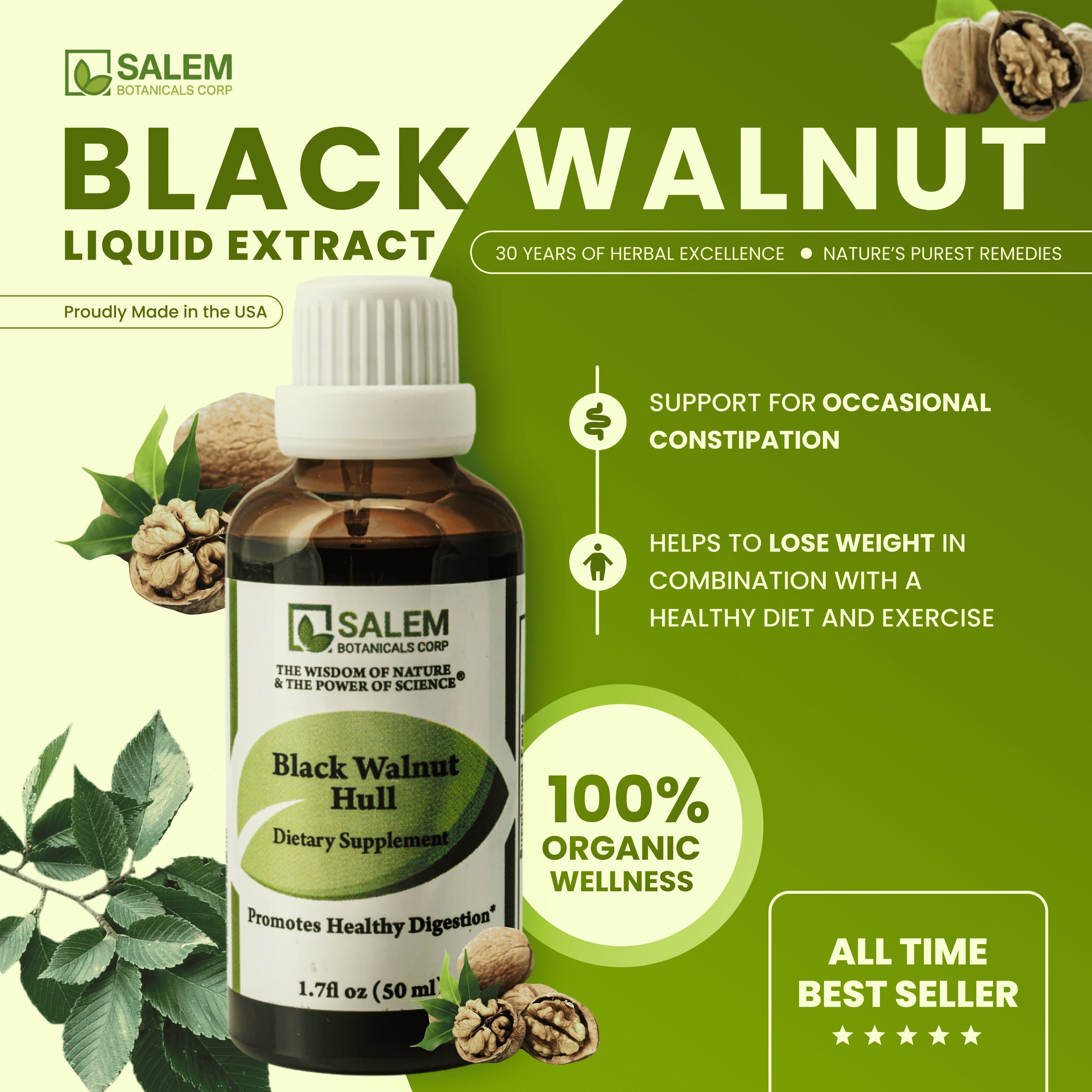 Black Walnut Liquid Extract - 1.7 fl.oz.
