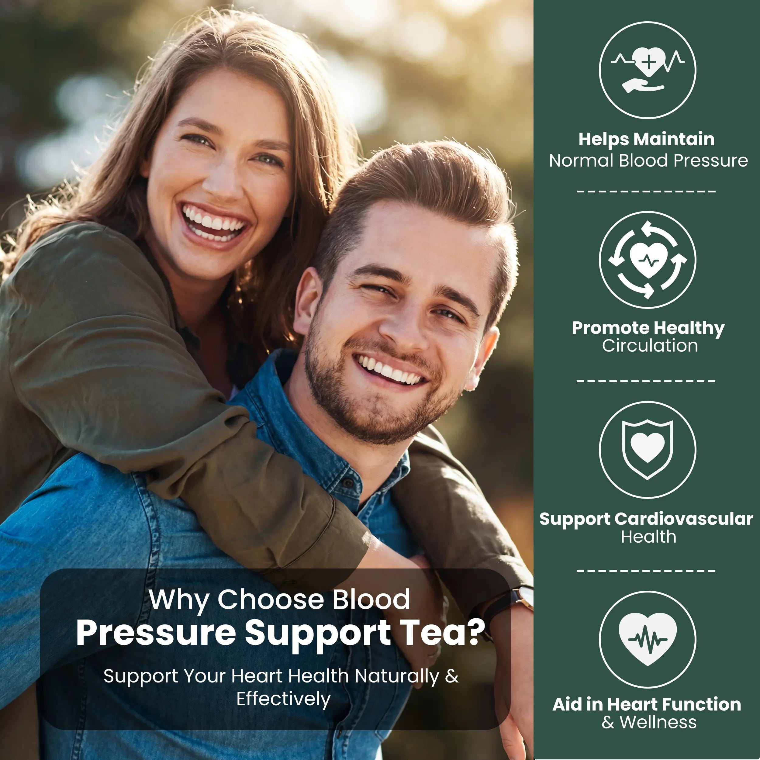 Blood Pressure Support Tea - 20 Tea Bags - Herbal Tea for Cardiovascular & Circulatory Support