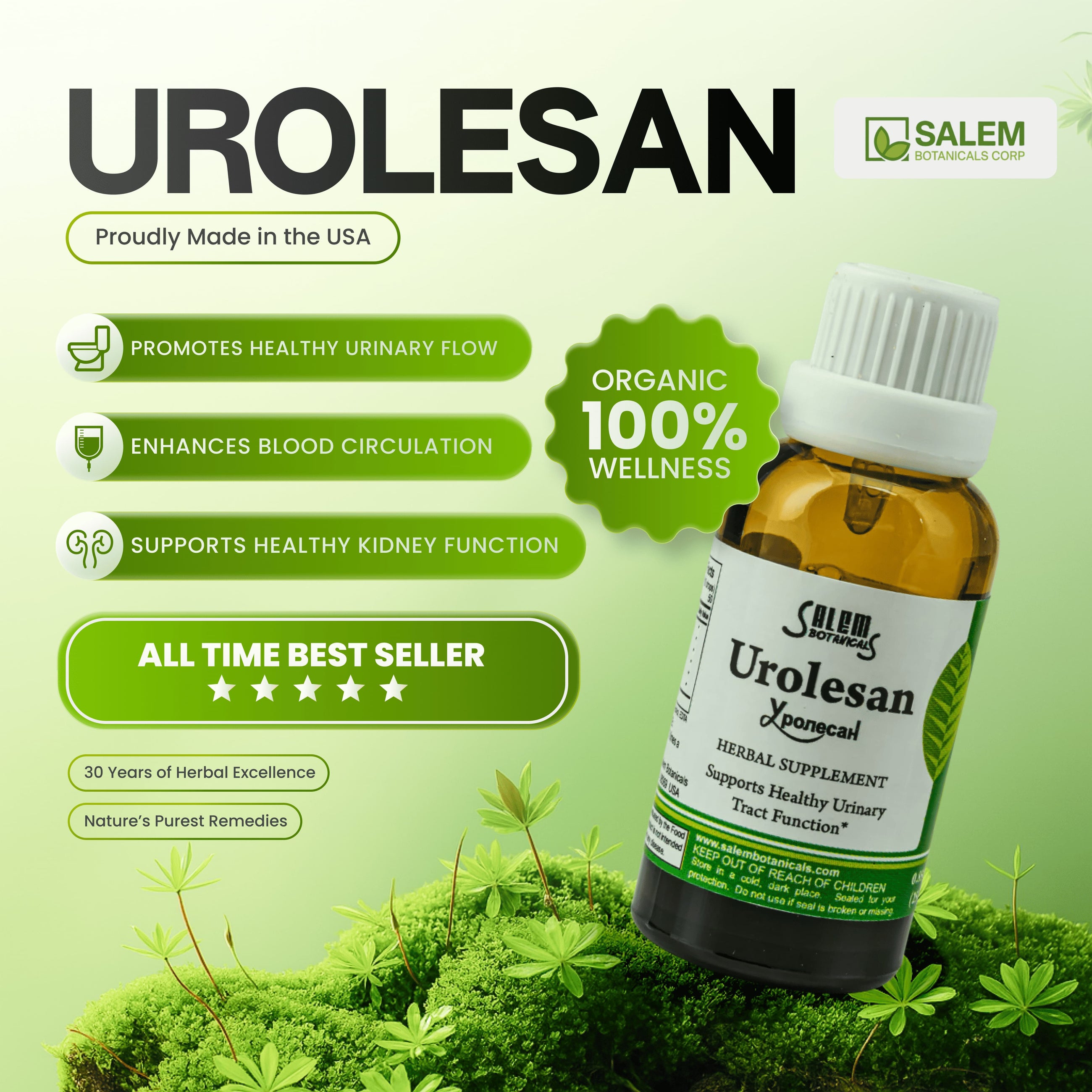 Urolesan Drops for Healthy Kidney Function - 0.85 fl. oz.