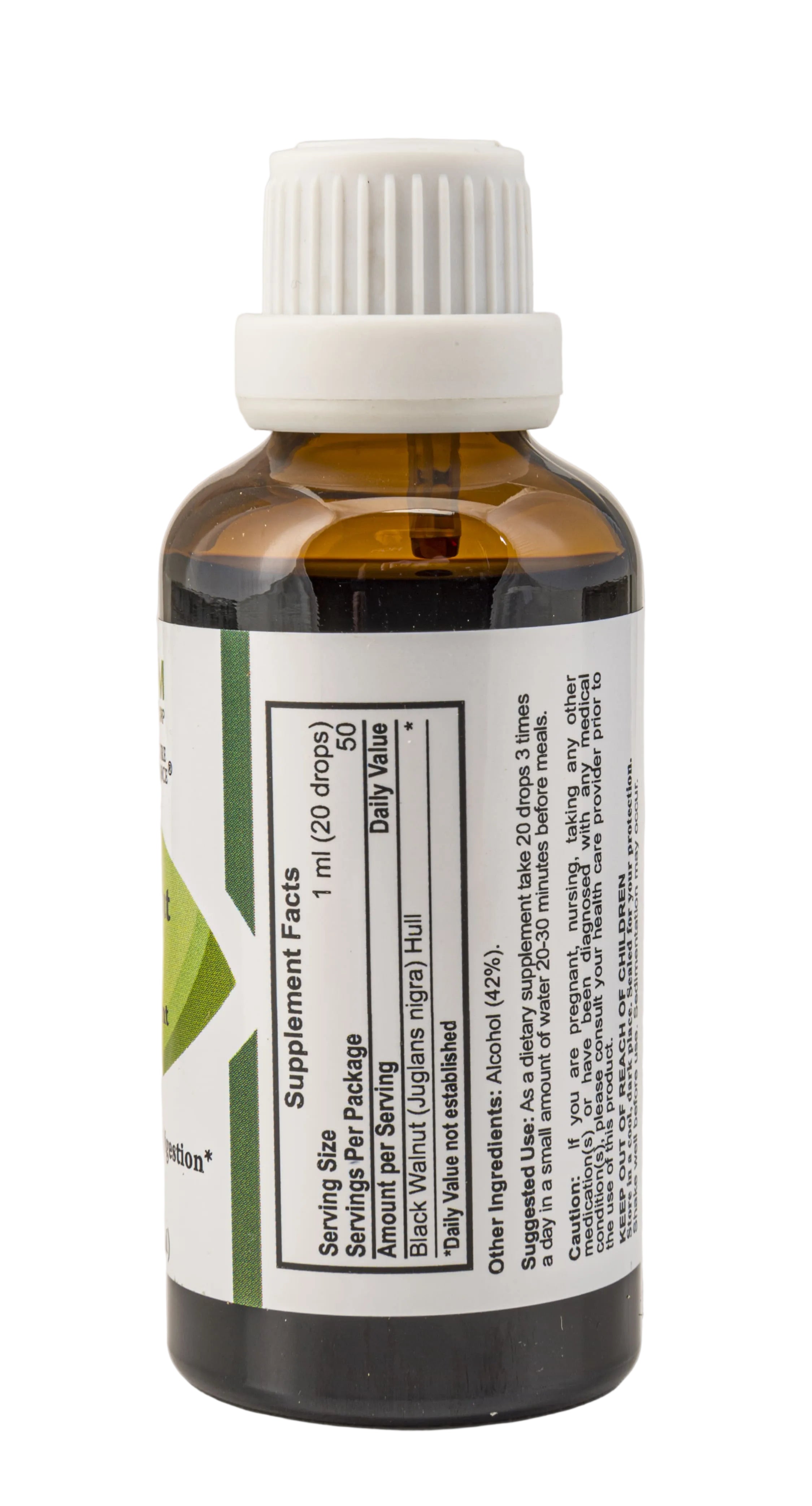 Black Walnut Hull Liquid Extract - 1.7 fl oz - Supports Digestive Health & Intestinal Balance