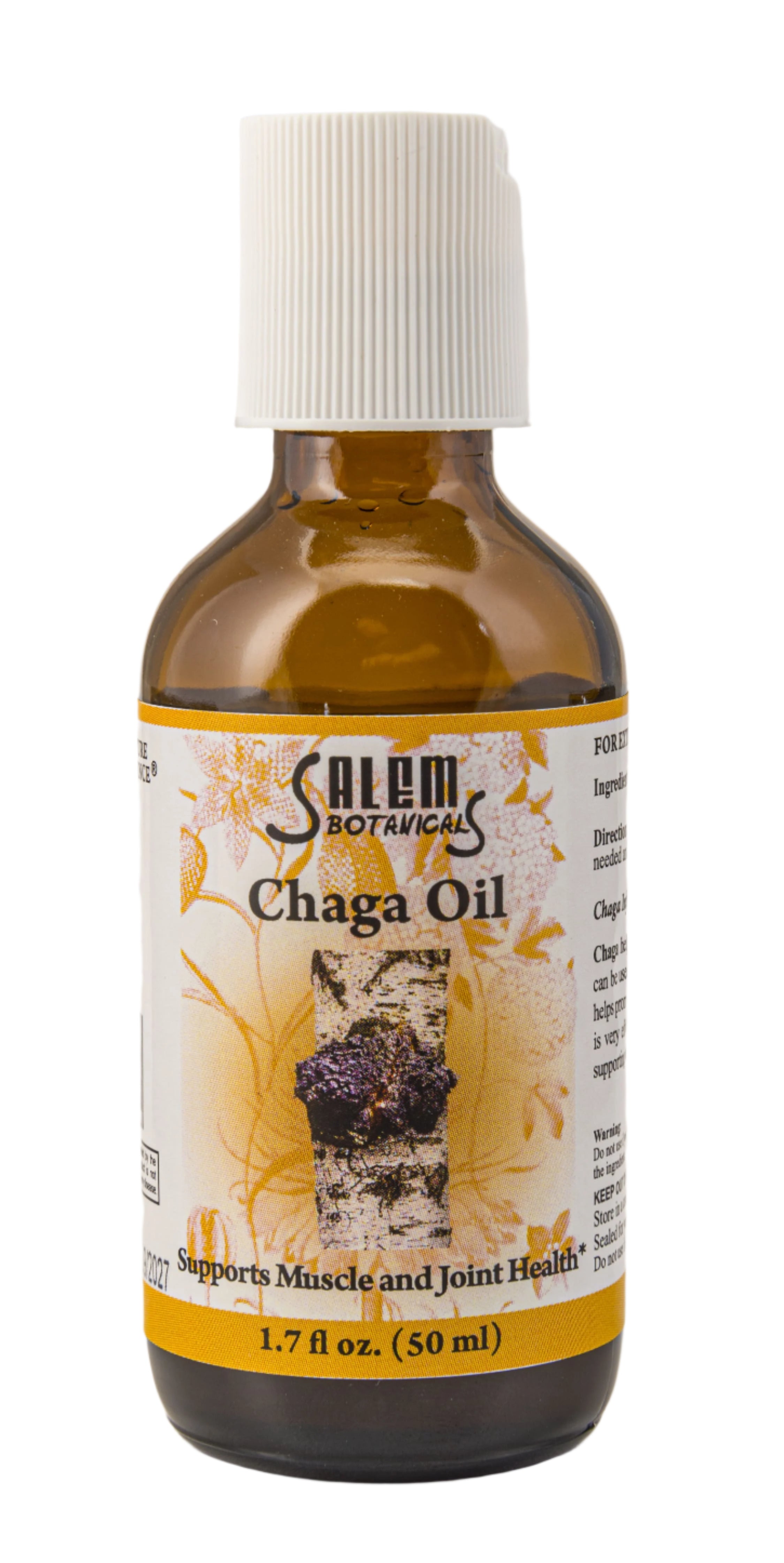 Chaga Oil - 1.7 fl oz (50 mL) - Herbal Oil for Joint Health, Skin Care & Muscle Support