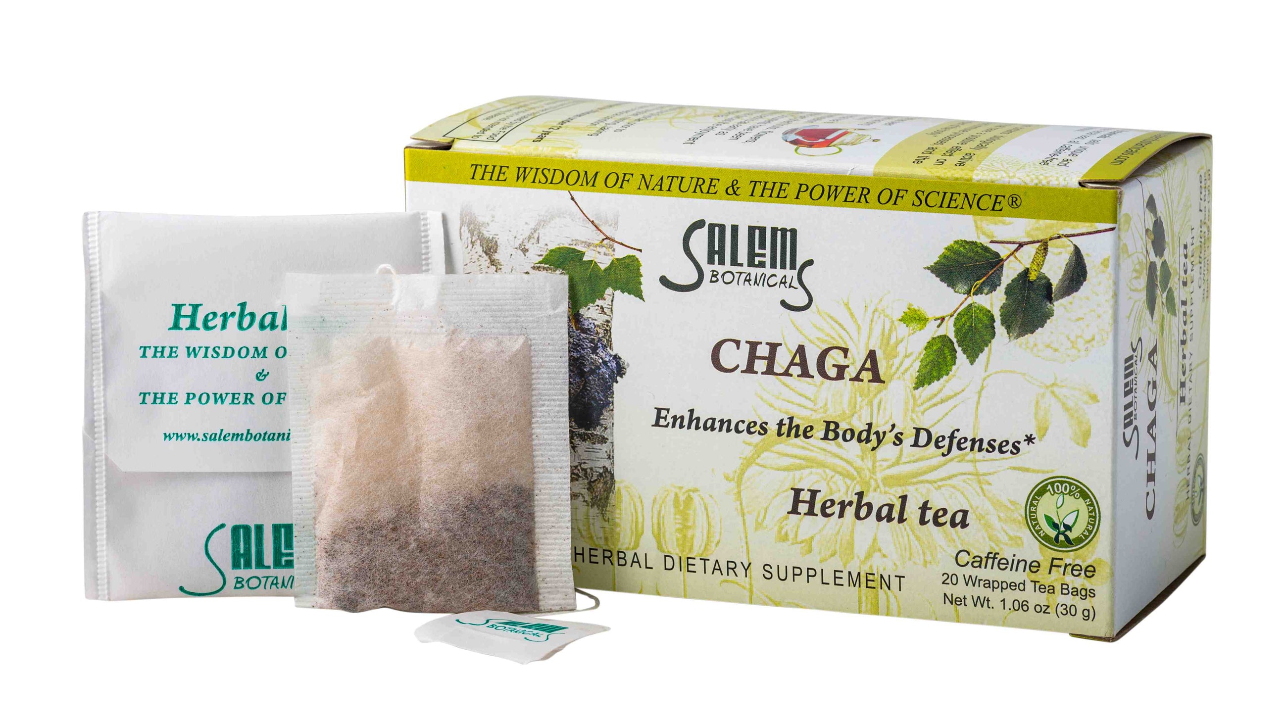 Chaga Tea - 20 Tea Bags - Herbal Tea For Immune & Antioxidant Support