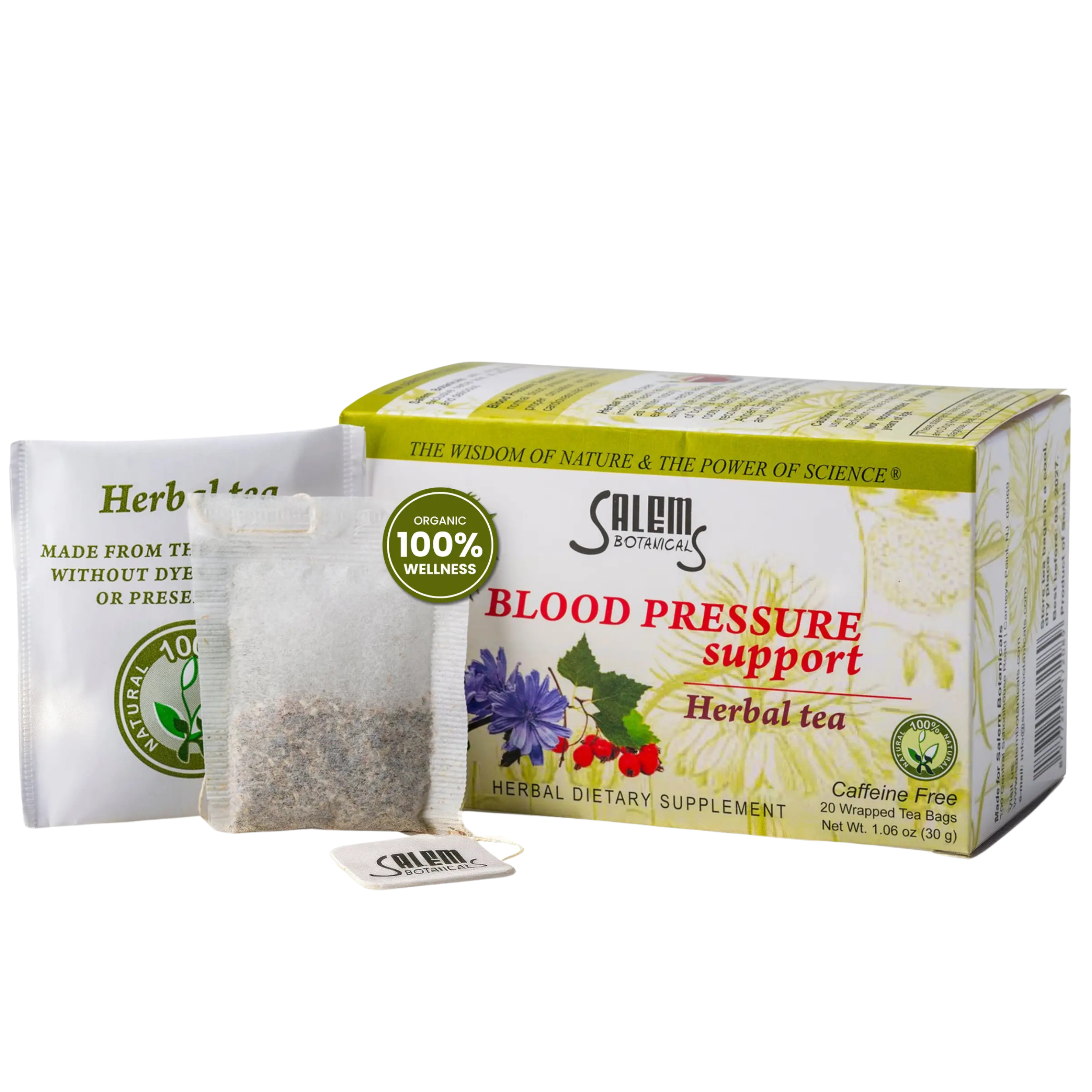 Blood Pressure Support Tea - 20 Tea Bags - Herbal Tea for Cardiovascular & Circulatory Support