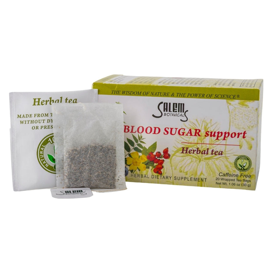 Blood Sugar Support Tea - 20 Tea Bags - Herbal Tea for Normal Blood Sugar Levels & Glucose Metabolism Support