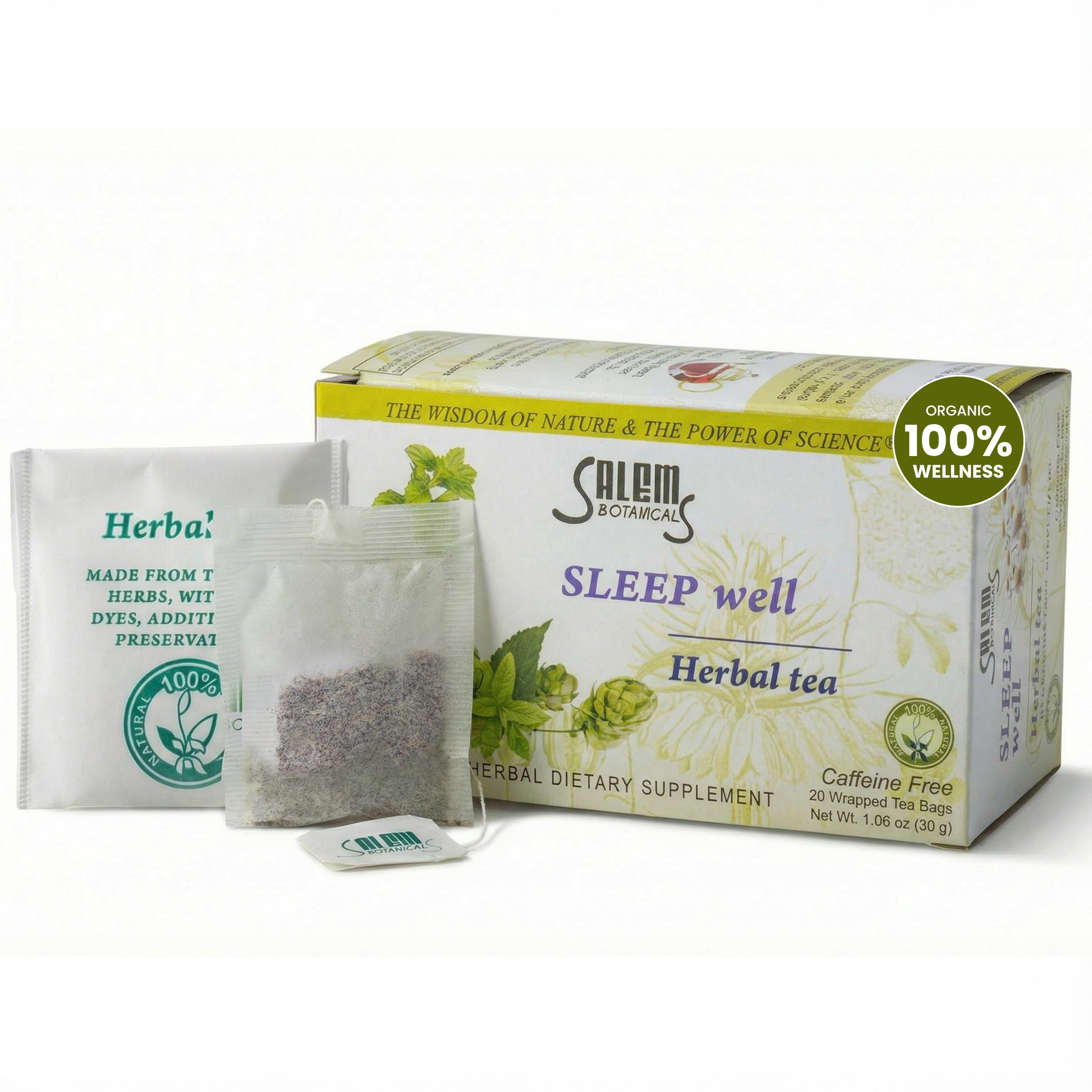 Sleep Well Tea - 20 Tea Bags - Herbal Tea for Relaxation & Restful Sleep Support