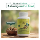 Ashwagandha Capsules - 100 Capsules - Natural Adaptogen for Stress Relief, Sleep Support & Cognitive Function