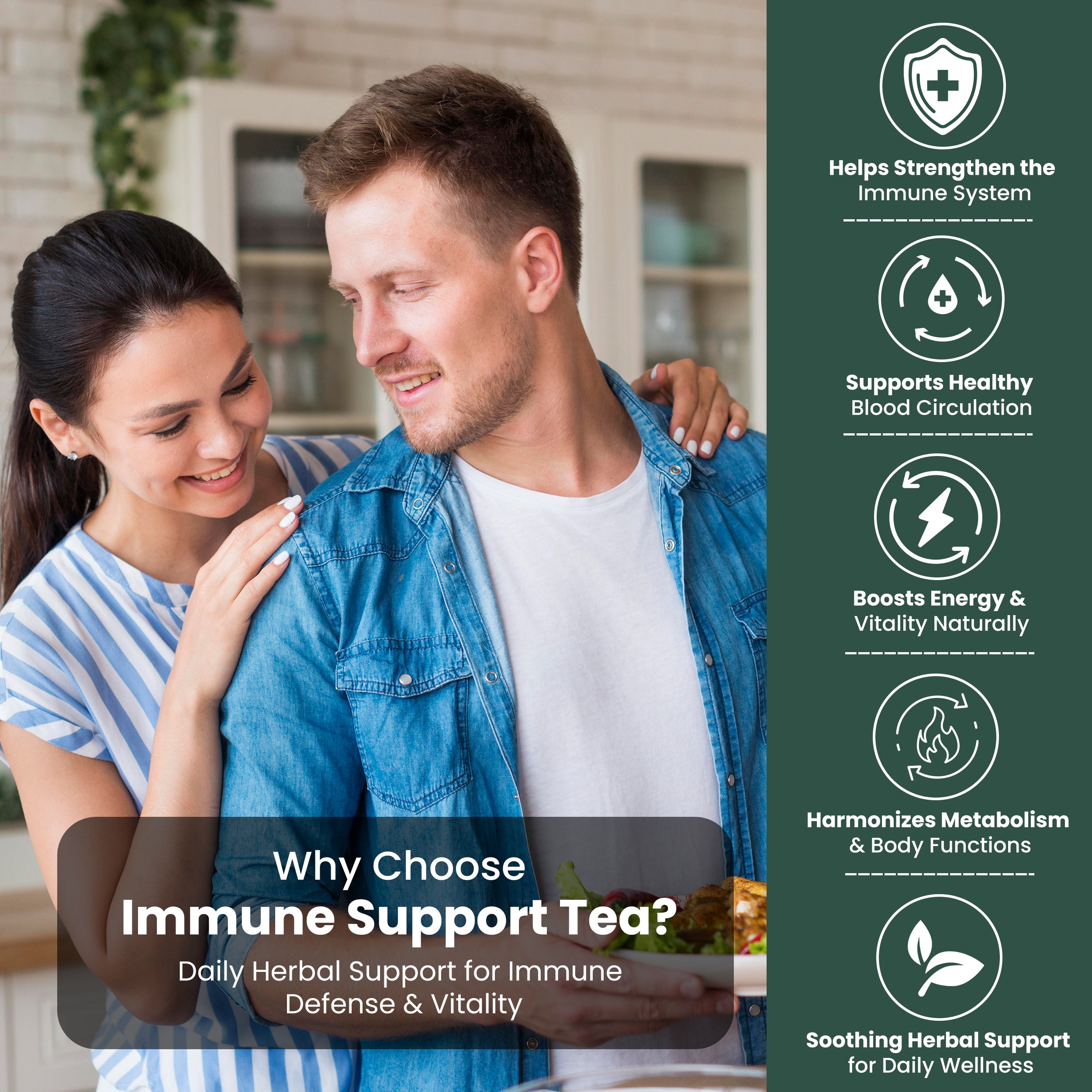 Immune Support Tea - 20 Tea Bags - Herbal Tea for Immune Defense & Daily Vitality