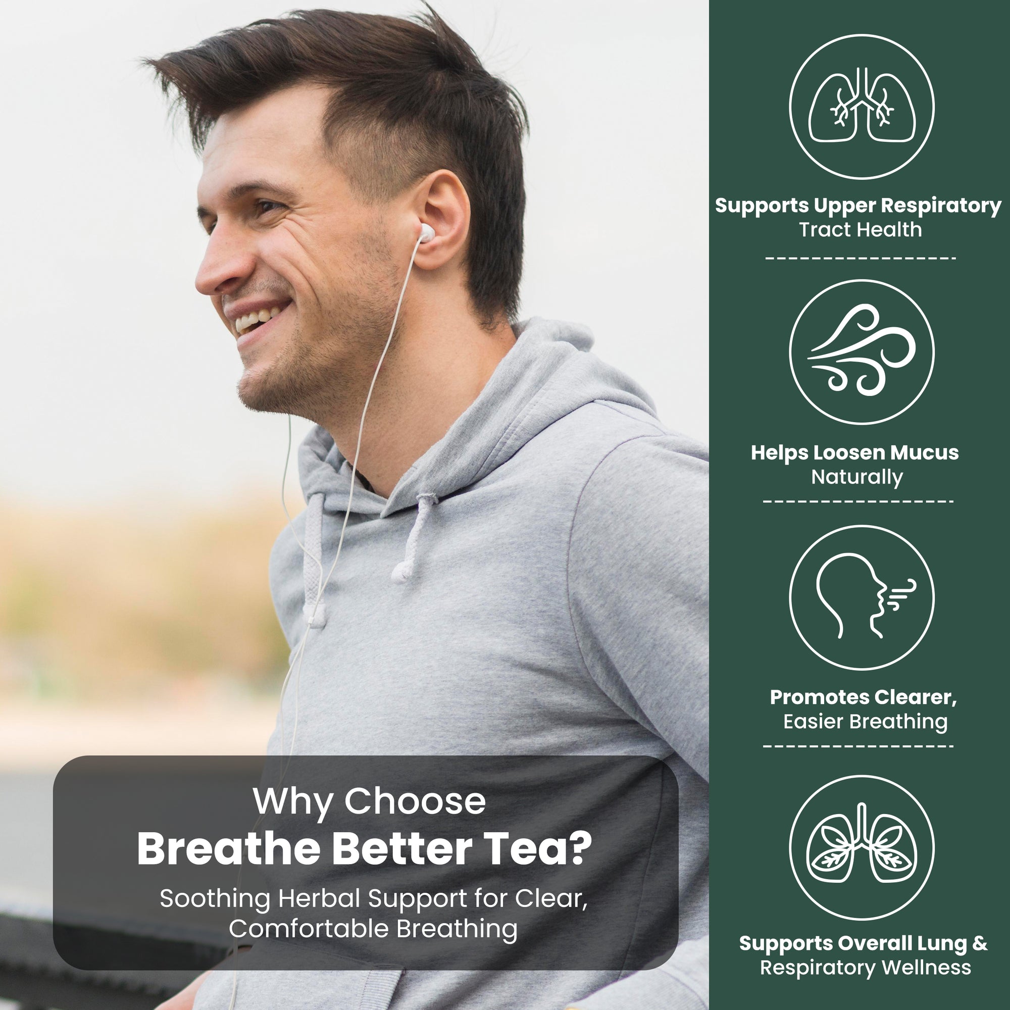 Breathe Better Tea - 20 Tea Bags - Herbal Tea For Respiratory & Lung Support