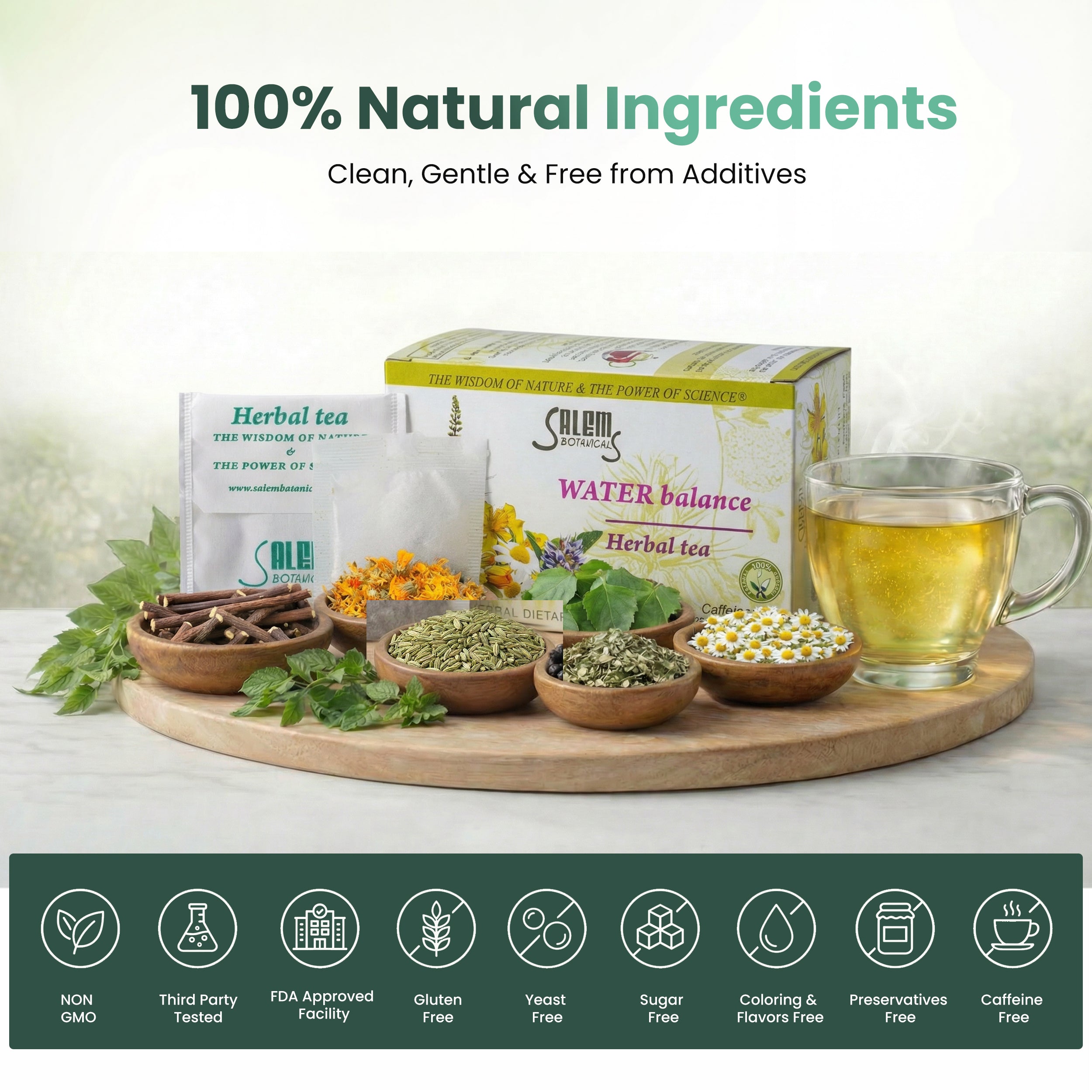 Water Balance Tea - 20 Tea Bags - Supports Fluid Balance & Natural Diuretic Function