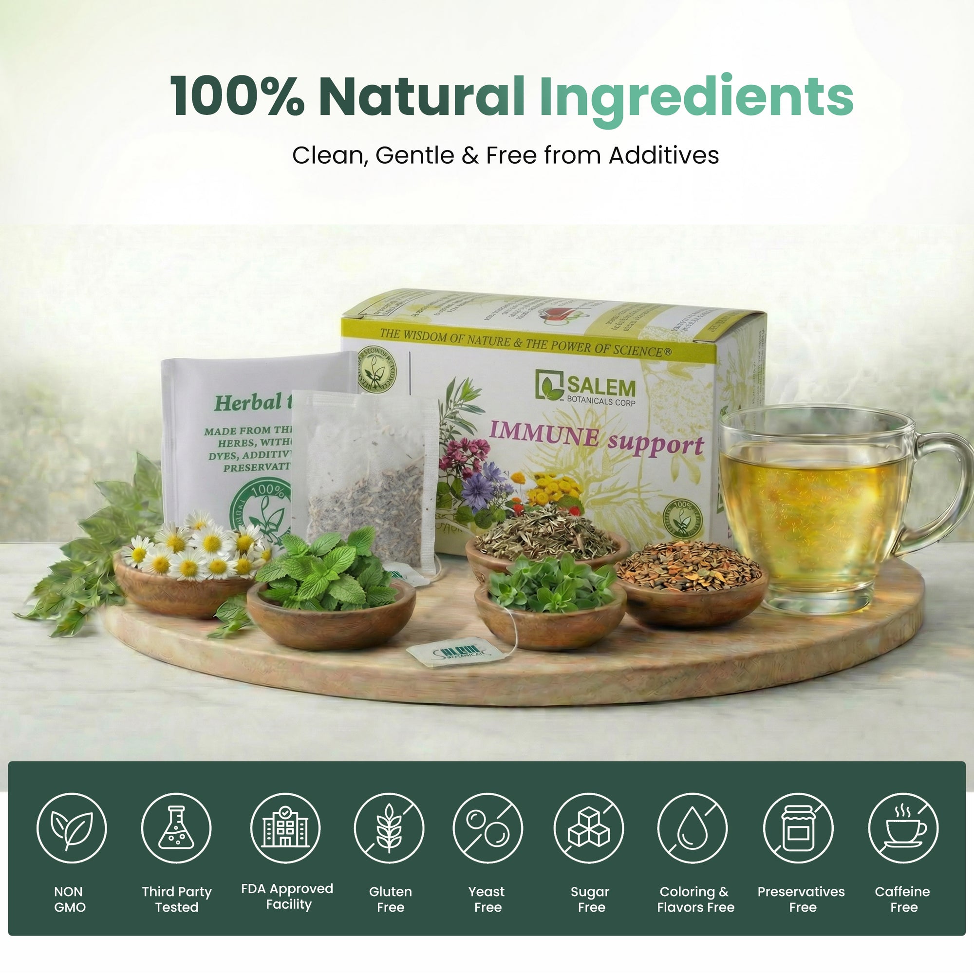 Immune Support Tea - 20 Tea Bags - Herbal Tea for Immune Defense & Daily Vitality