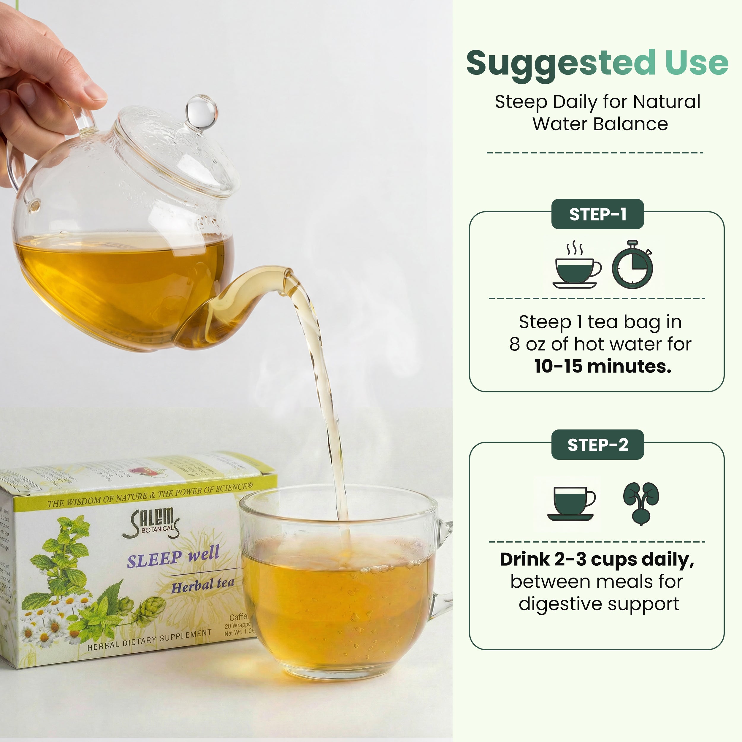 Sleep Well Tea - 20 Tea Bags - Herbal Tea for Relaxation & Restful Sleep Support