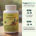 Ashwagandha Capsules - 100 Capsules - Natural Adaptogen for Stress Relief, Sleep Support & Cognitive Function
