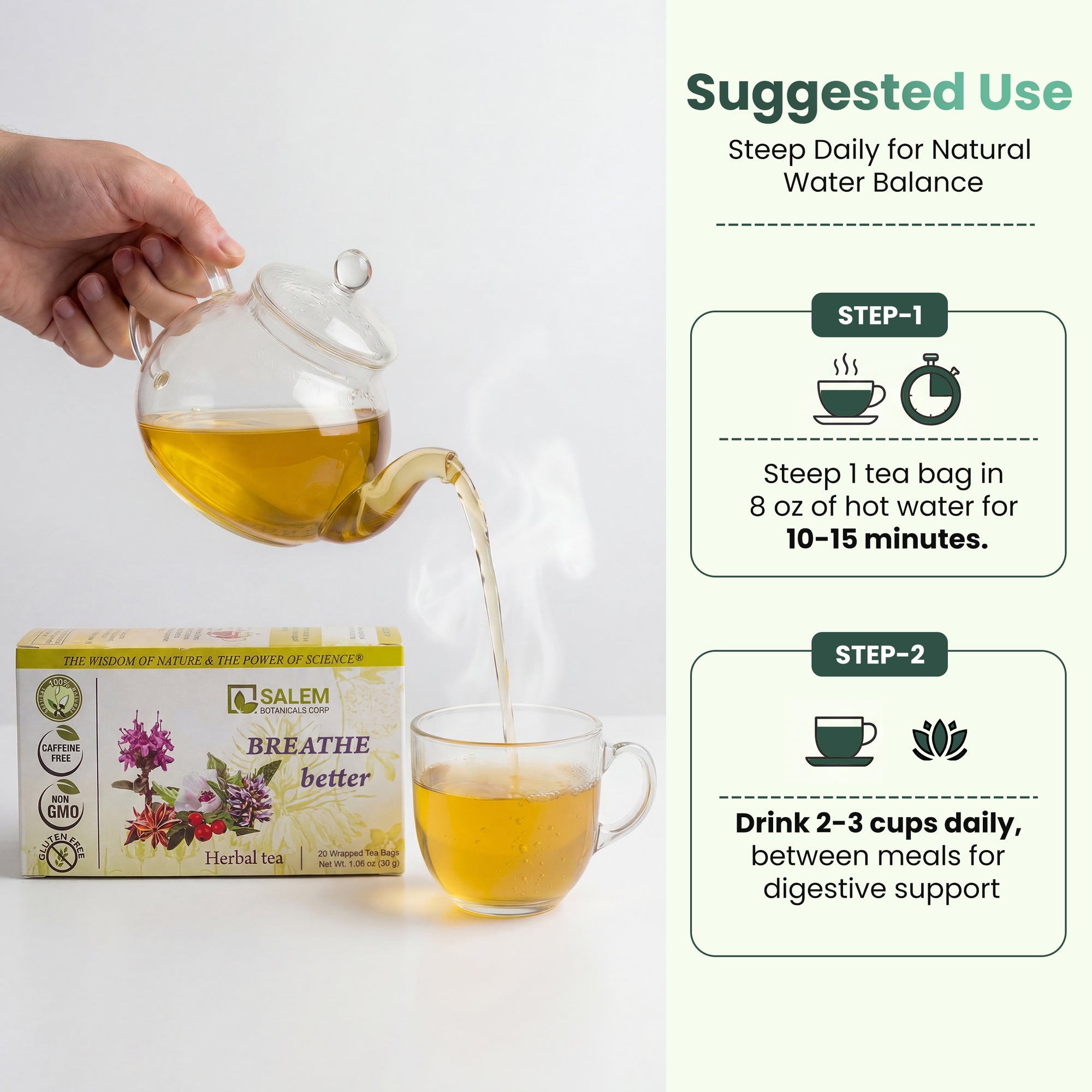Breathe Better Tea - 20 Tea Bags - Herbal Tea For Respiratory & Lung Support