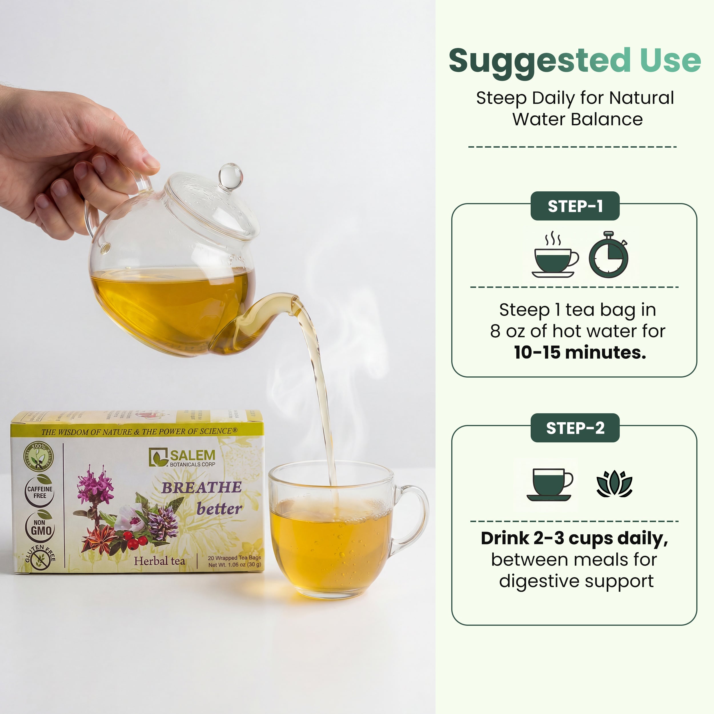 Breathe Better Tea - 20 Tea Bags - Herbal Tea For Respiratory & Lung Support
