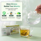 Stress Relief Tea - 20 Tea Bags - Herbal Tea for Calm Mood & Nervous System Balance Support
