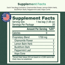 Sleep Well Tea - 20 Tea Bags - Herbal Tea for Relaxation & Restful Sleep Support