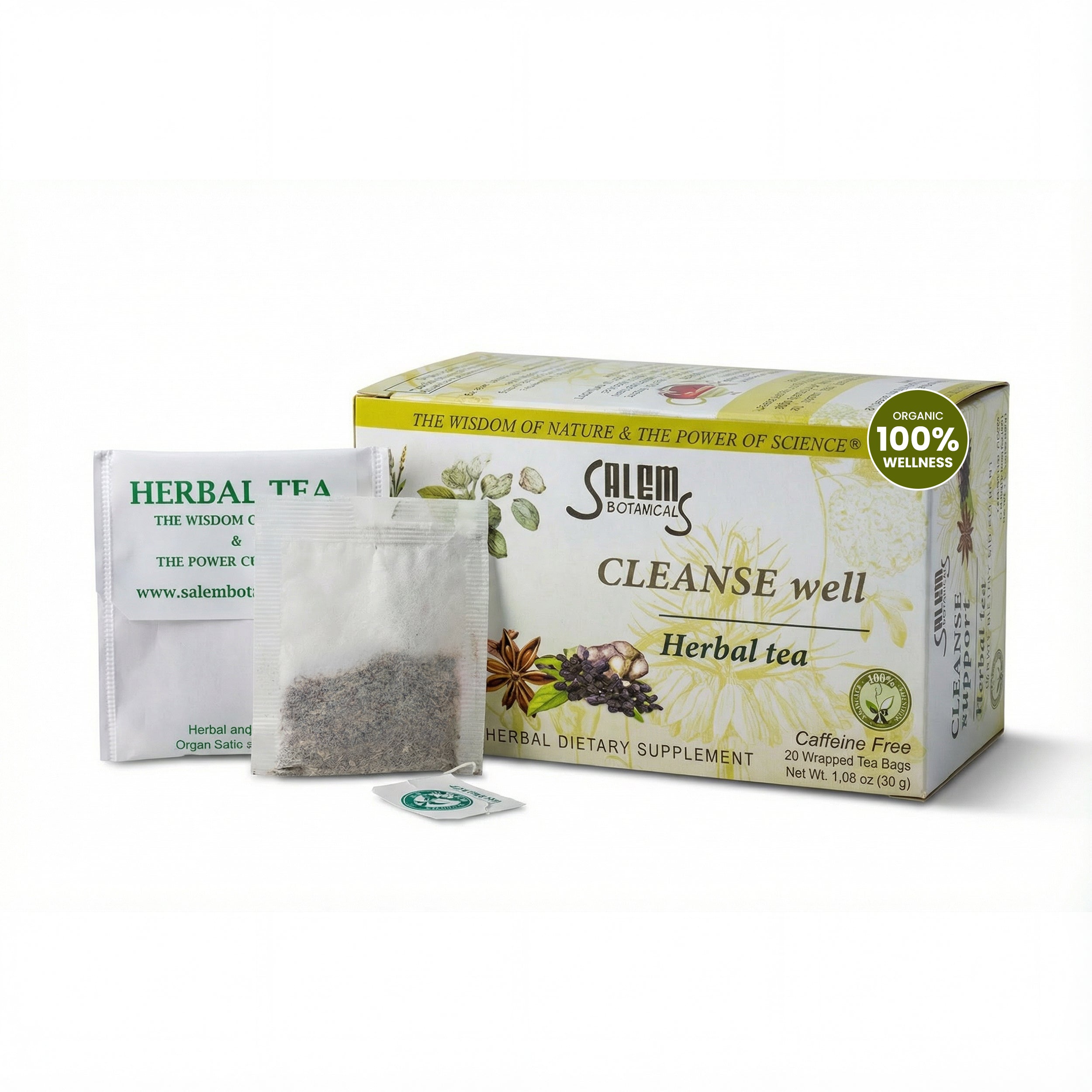 Cleanse Well Tea - 20 Tea Bags - Herbal Tea for Digestive Health & Gentle Detox