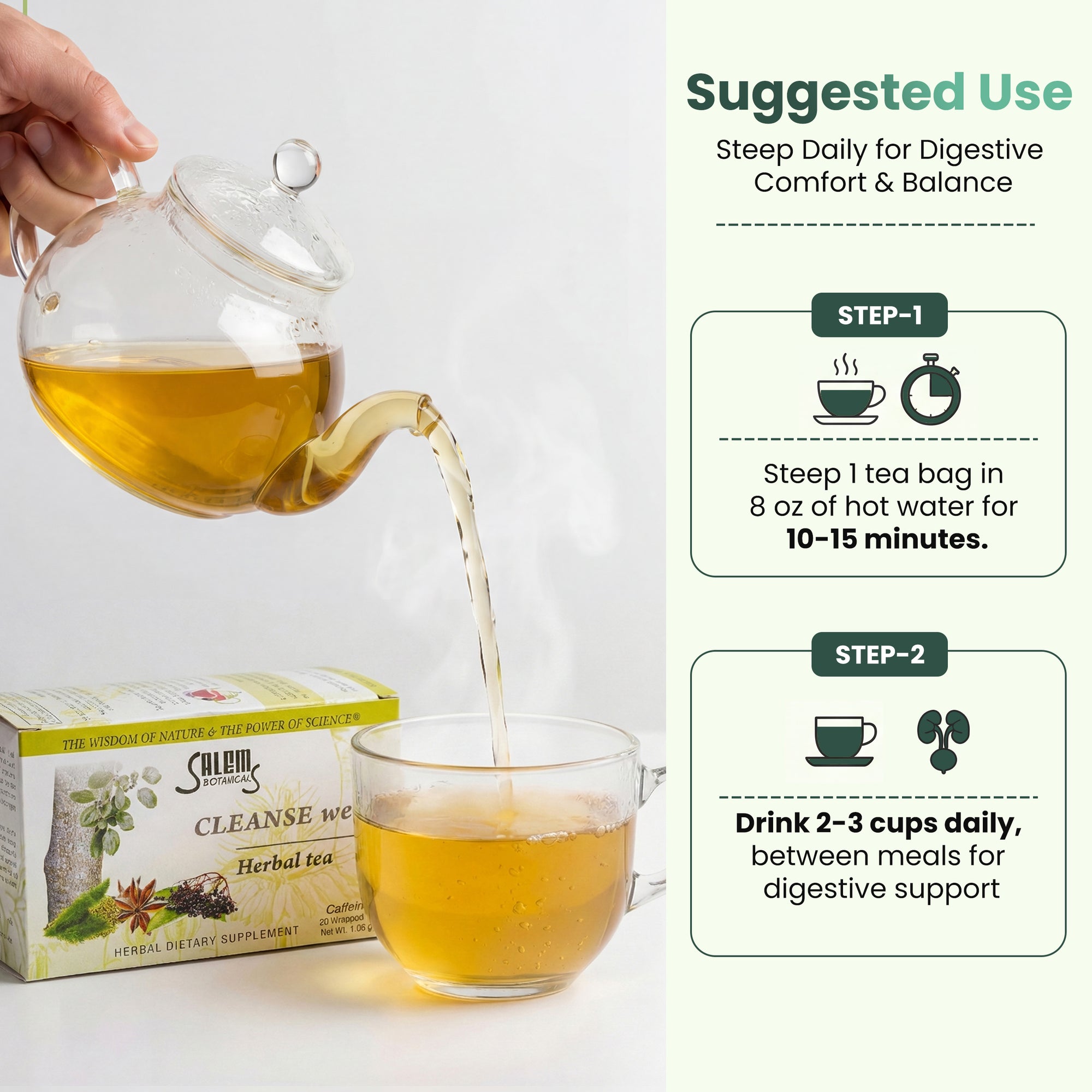 Cleanse Well Tea - 20 Tea Bags - Herbal Tea for Digestive Health & Gentle Detox