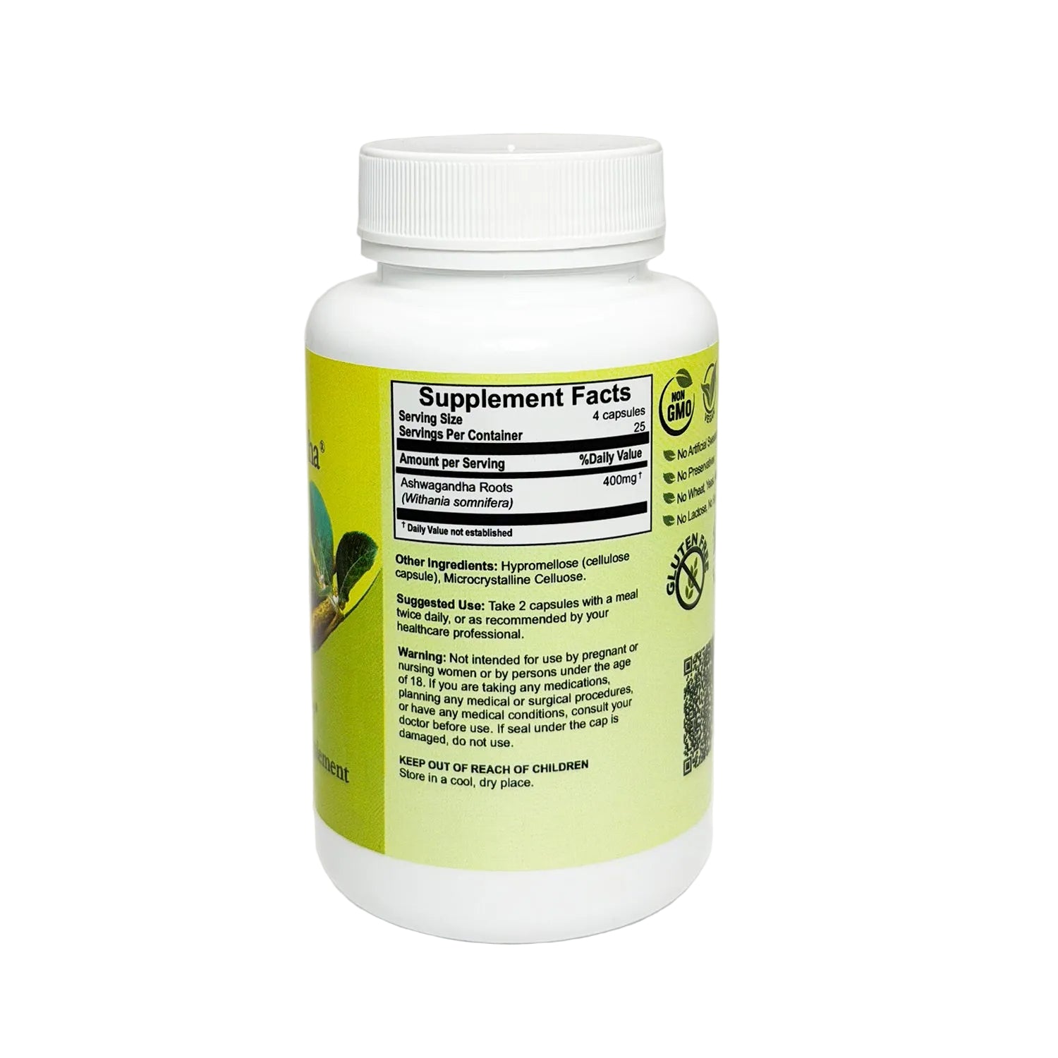 Ashwagandha Capsules - 100 Capsules - Natural Adaptogen for Stress Relief, Sleep Support & Cognitive Function