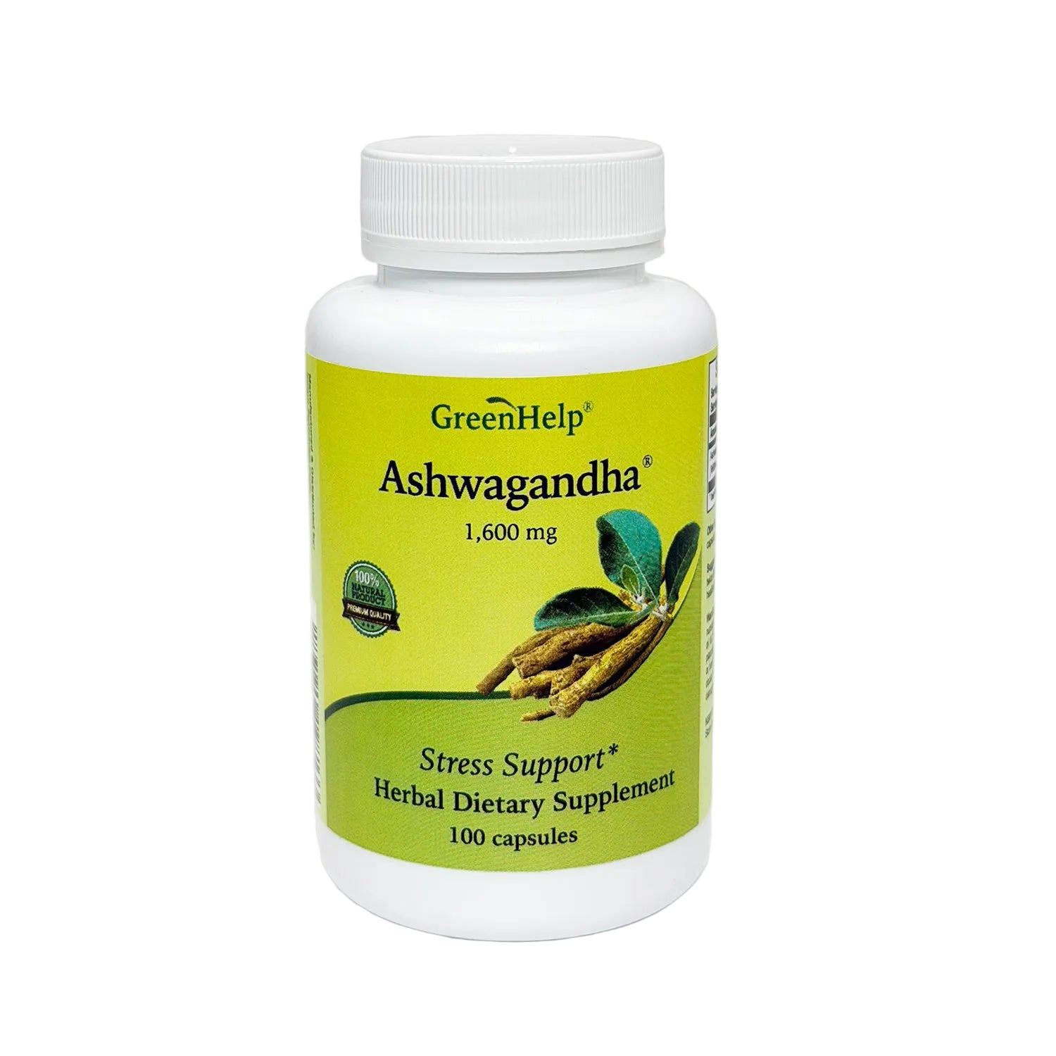 Ashwagandha Capsules - 100 Capsules - Natural Adaptogen for Stress Relief, Sleep Support & Cognitive Function