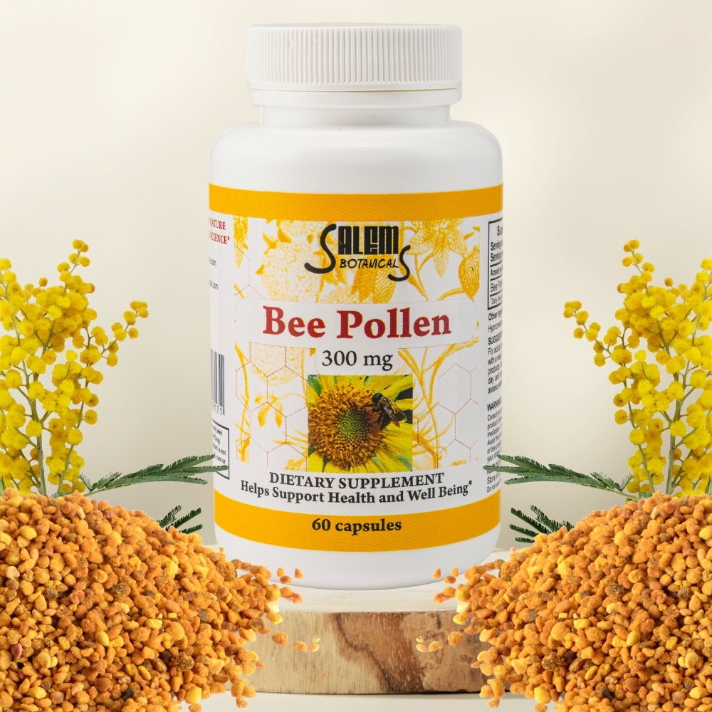 Bee Pollen Capsules - 60 Capsules - Herbal Supplement for Antioxidant ...