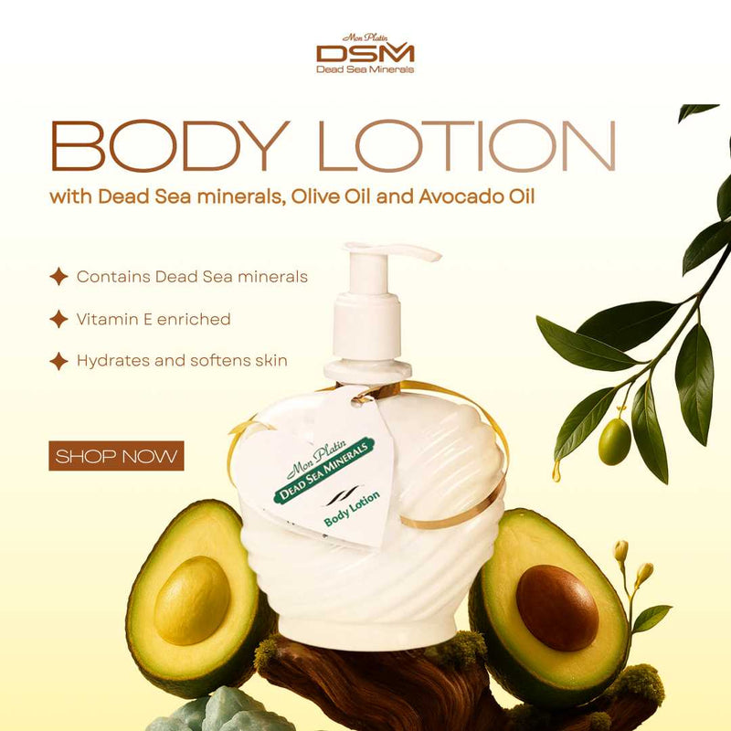 Body Lotion with Dead Sea Minerals, Olive Oil & Honey – Hydrates & Softens Skin
