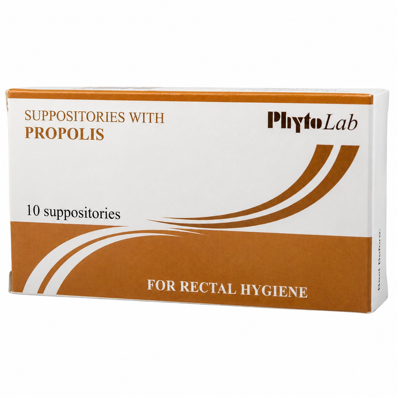 Propolis Suppositories - 10 Suppositories - Natural Remedy for Antibacterial Support, Tissue Healing & Inflammation Relief