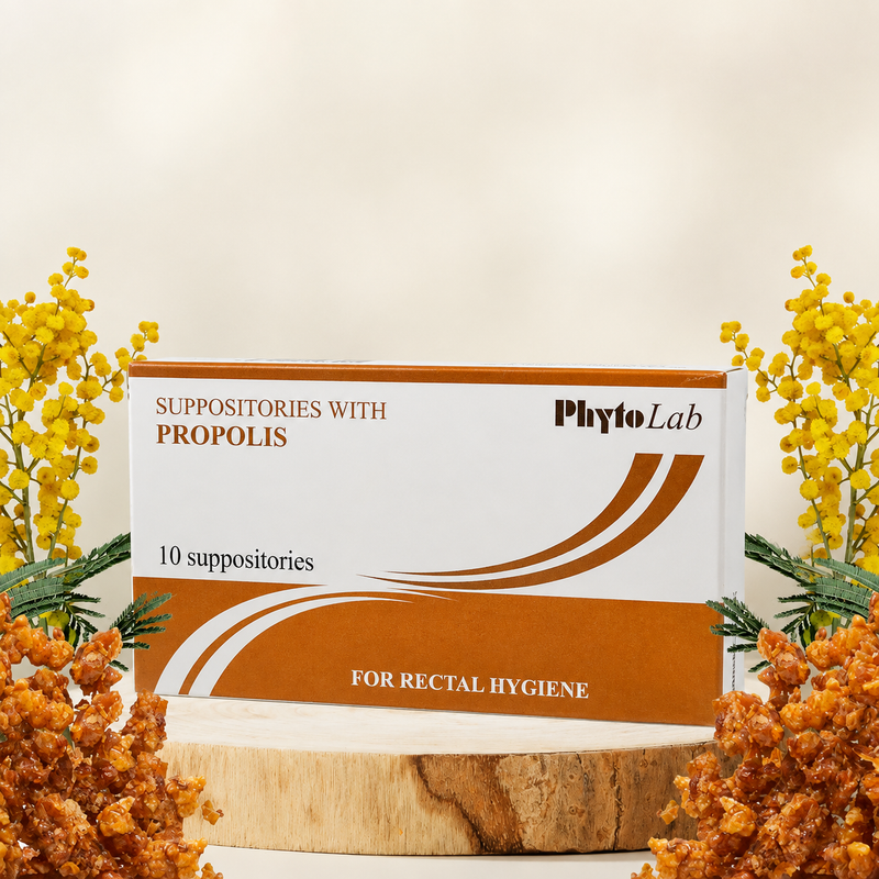 Propolis Suppositories - 10 Suppositories - Natural Remedy for Antibacterial Support, Tissue Healing & Inflammation Relief