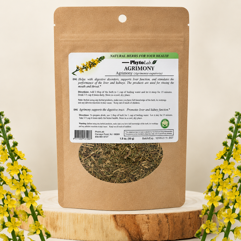 Agrimony Herb - 1.8 oz (50 g) - Dried Herb Herbal Tea for Digestive Support, Liver Health & Kidney Function