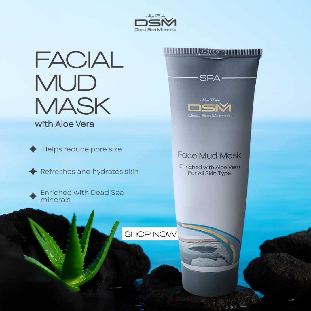 Face Mud Mask with Dead Sea Minerals & Aloe Vera