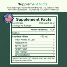 Kidney Support Tea - 20 Tea Bags - Herbal Tea for  Kidney & Urinary Health Support