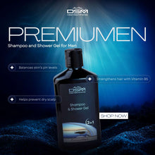 Premium Shampoo & Shower Gel for Men with Dead Sea Minerals, Vitamins A, C, E & B5