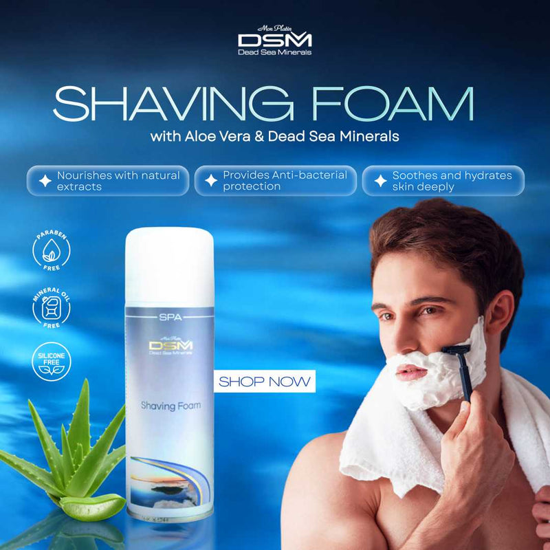 Shaving Foam with Dead Sea Minerals, Aloe Vera & Calendula Oil