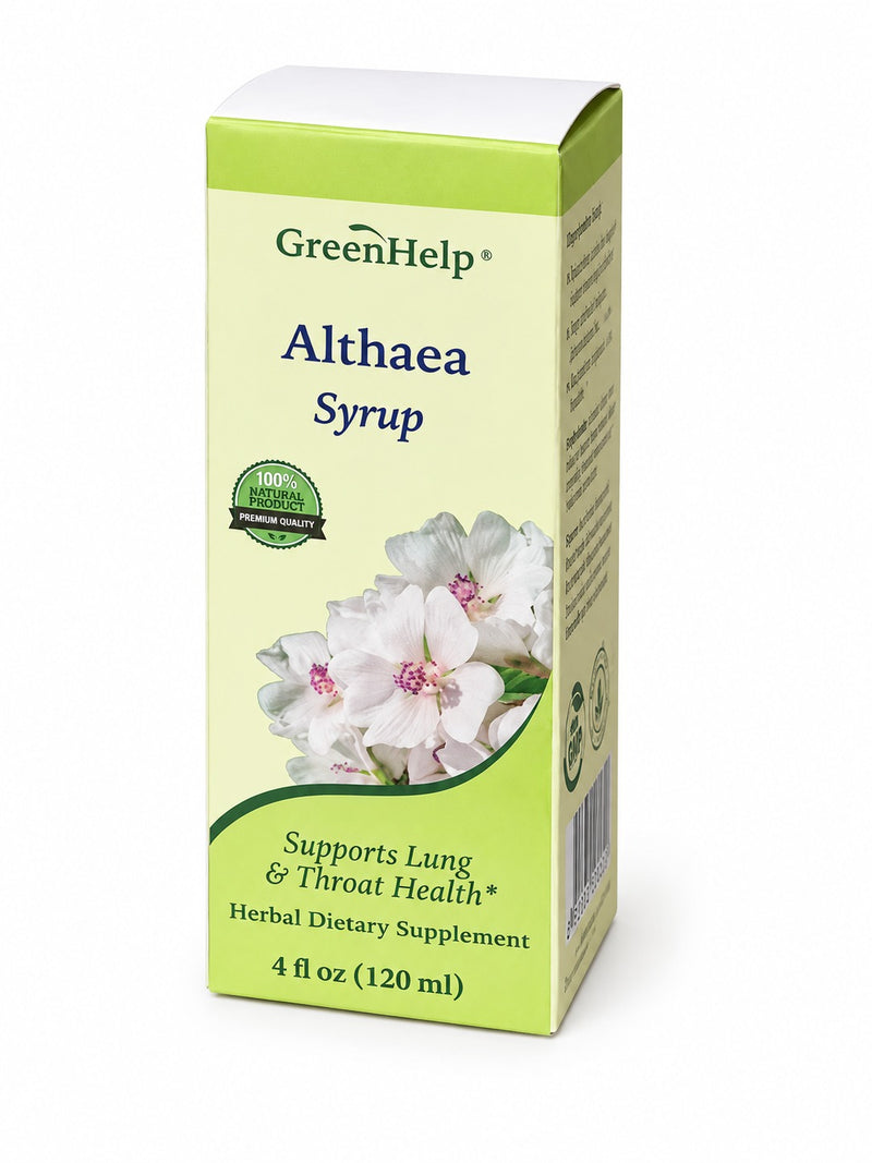 Althaea Syrup - 3.4 fl oz (100 mL) - Herbal Syrup for Inflammation Relief, Respiratory & Digestive Support