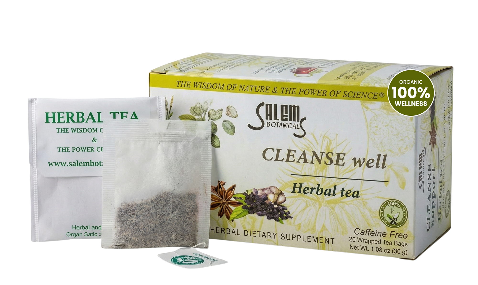 Cleanse Well Tea - 20 Tea Bags - Herbal Tea for Digestive Health & Gentle Detox
