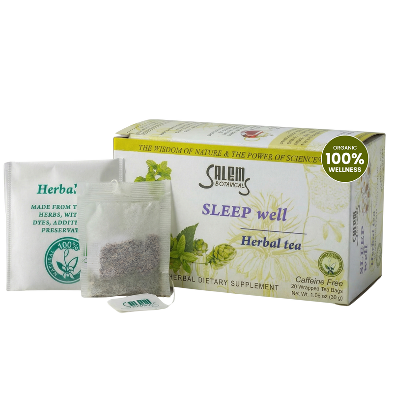 Sleep Well Tea - 20 Tea Bags - Herbal Tea for Relaxation & Restful Sleep Support